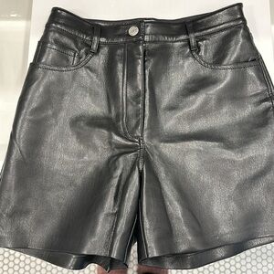 Leather shorts